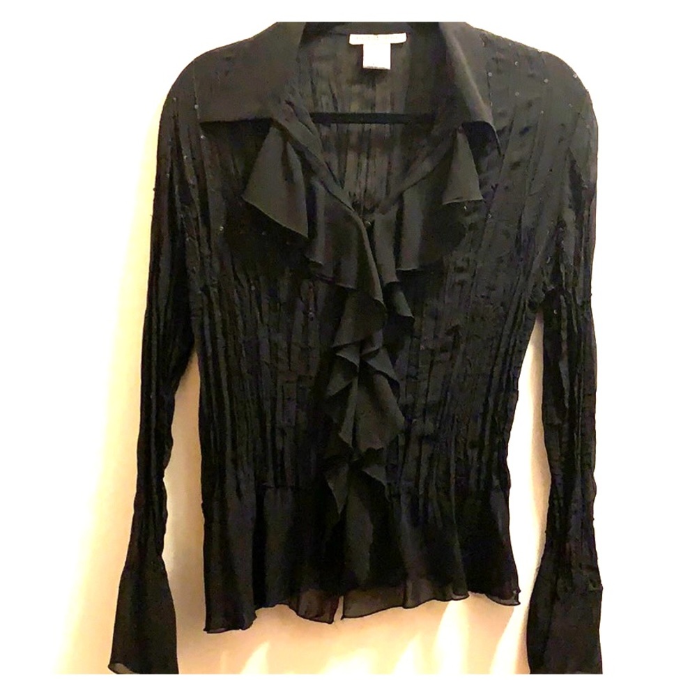 Long sleeve black blouse